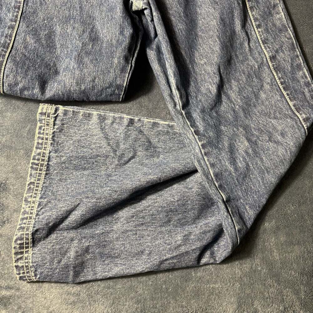 Vintage Y2K R21 Acid Wash Embroidered Bootcut Denim Jeans - Picture 6 of 11